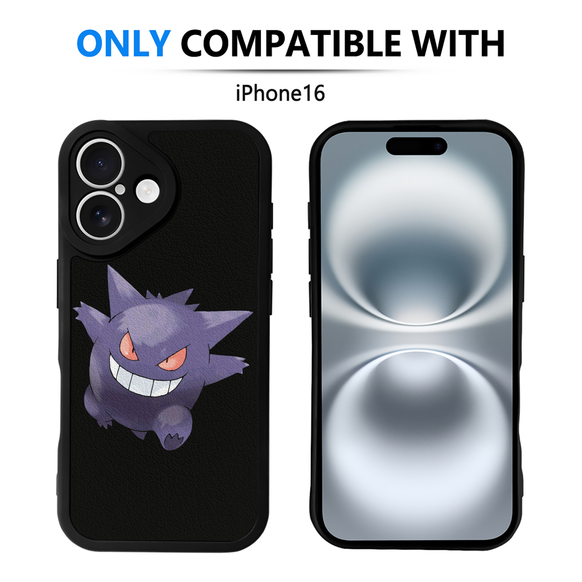 （画像用） ポケットモンスター Pokémon 【iPhone 16シリーズ対応】シリコンスマホケース（レザー調） 材質：シリコン
